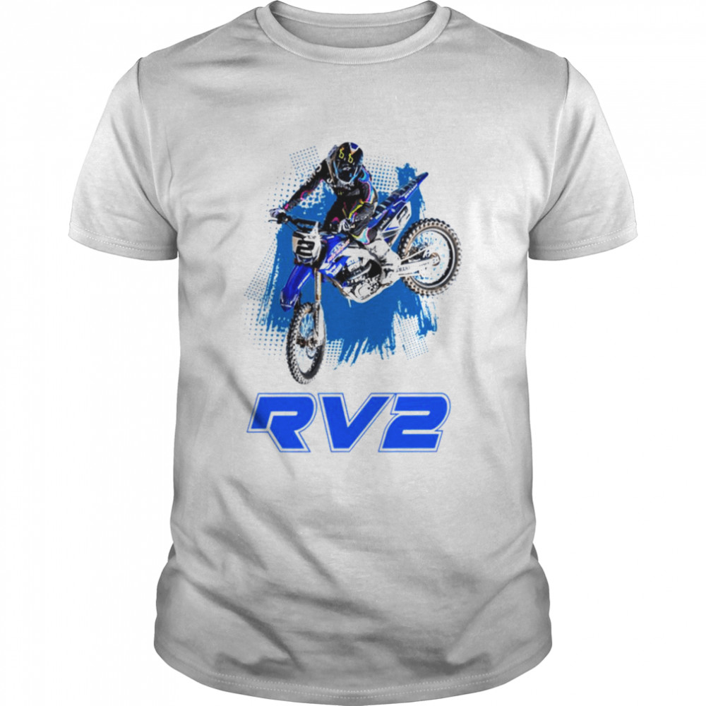 Blue Art Motocross And Supercross Ryan Villopoto Rv2 Champion shirt Classic Men's T-shirt