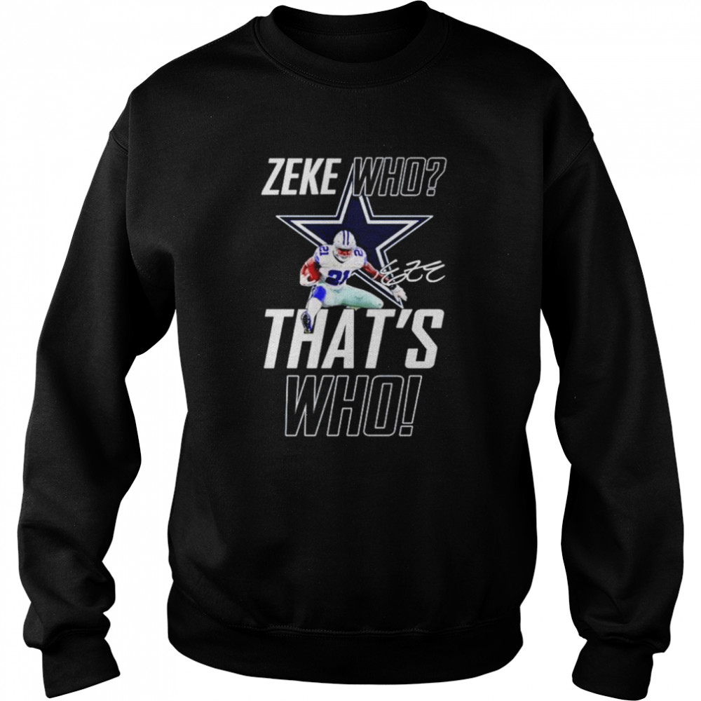 Dallas Cowboys Ezekiel Elliott running back signature shirt, hoodie,  sweater and v-neck t-shirt