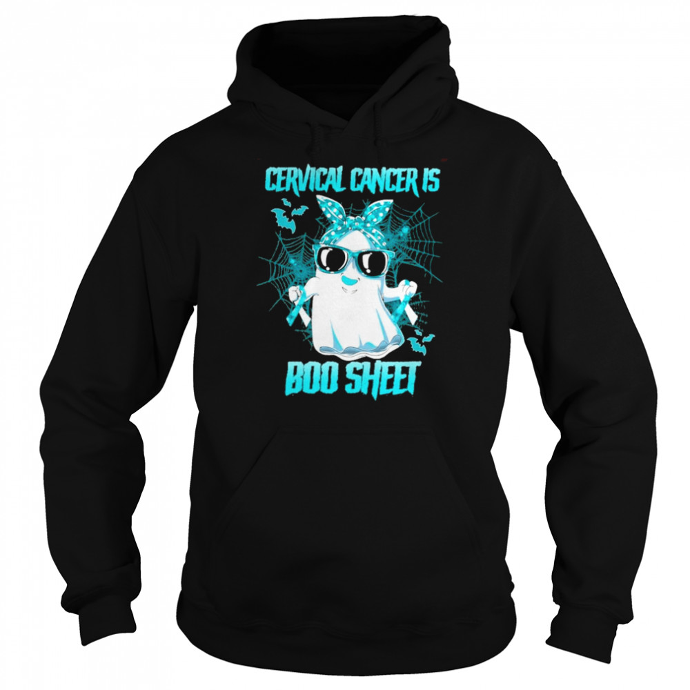 Cervical Cancer is Boo sheet Happy Halloween shirt Unisex Hoodie