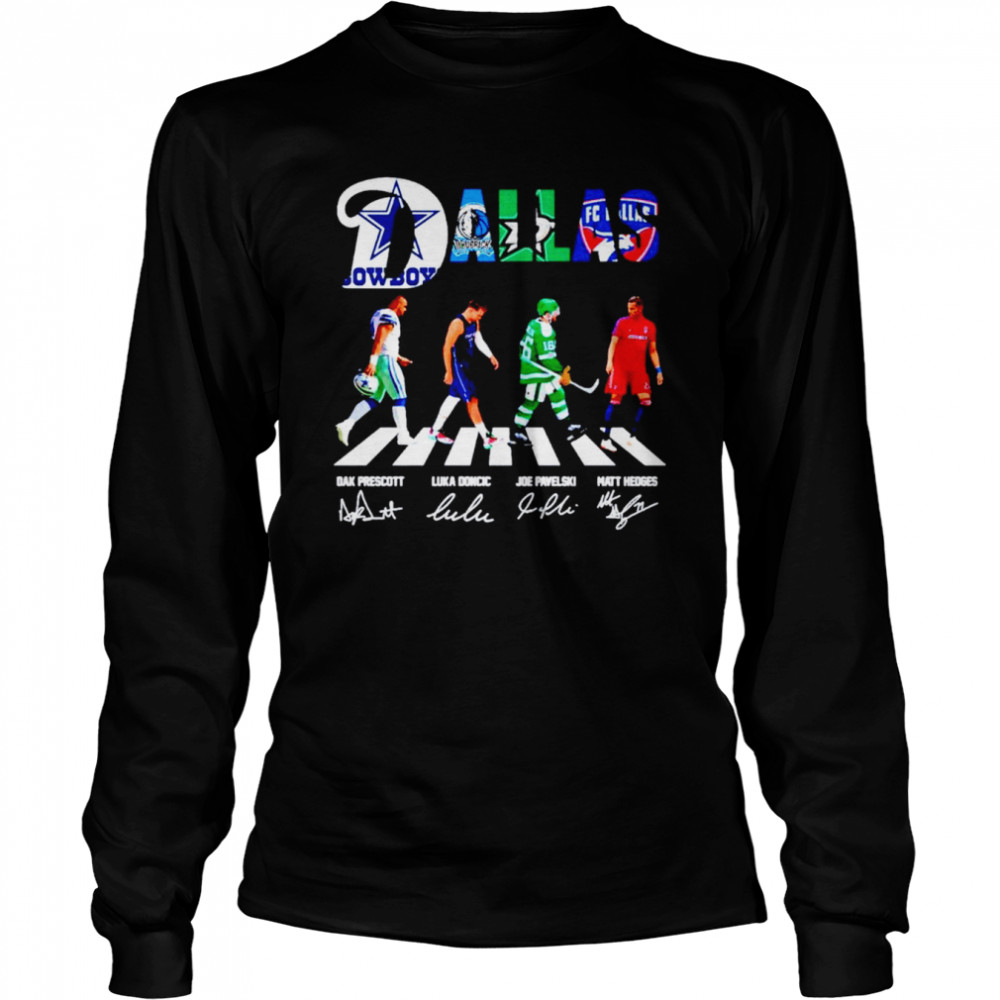 Original Dak Prescott And Luka Doncic Dallas Mavericks Dallas Cowboys  Signatures Unisex T-Shirt - Teeruto