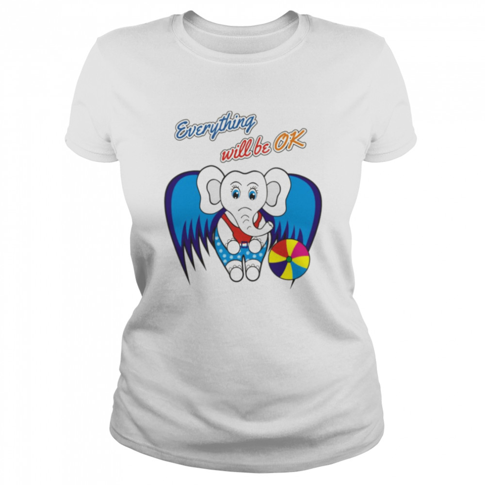 Baby Elephant With A Ball Baby Suit shirt Classic Women's T-shirt