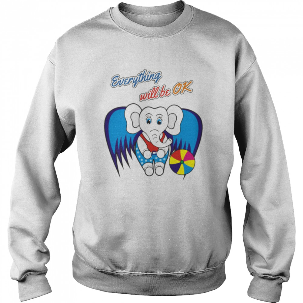 Baby Elephant With A Ball Baby Suit shirt Unisex Sweatshirt