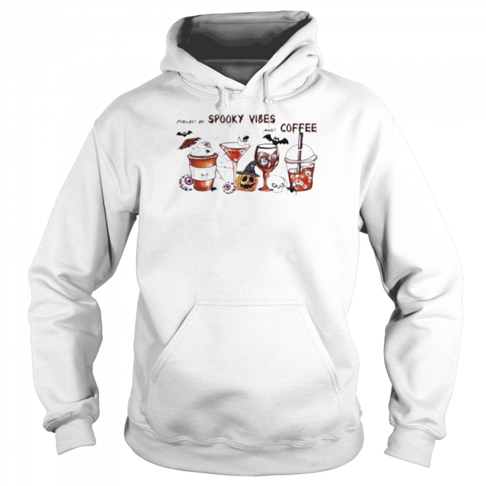 Fueled by spooky vibes and coffee shirt Unisex Hoodie