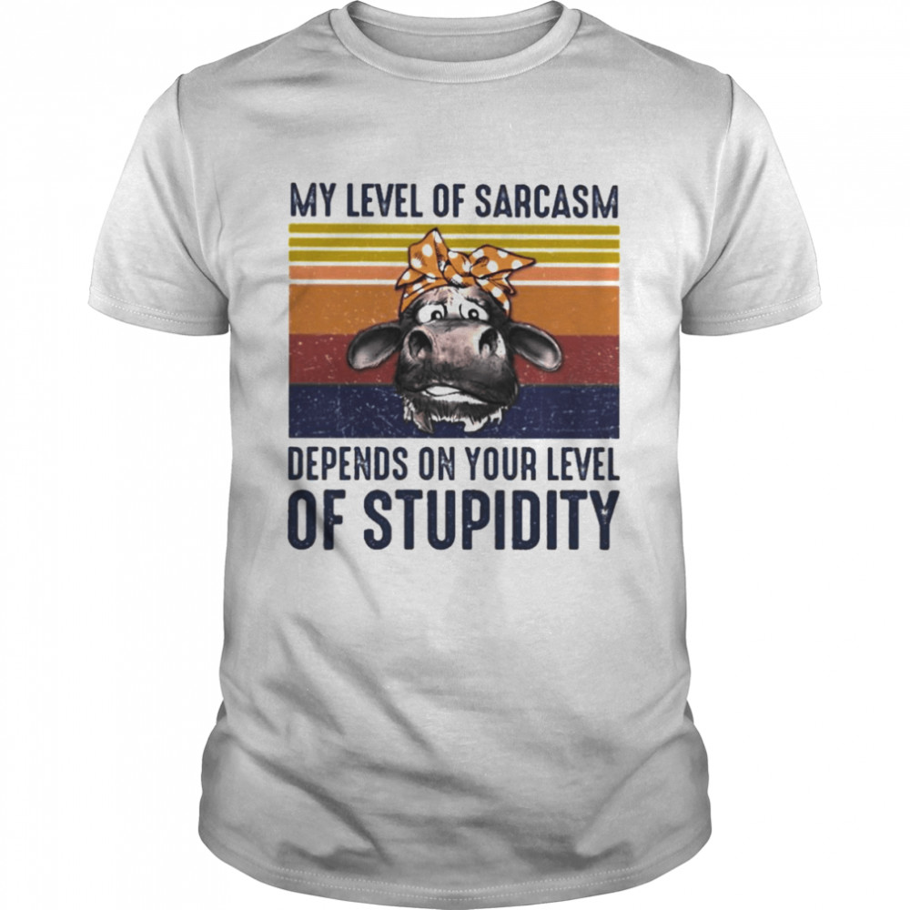 Horse my level of sarcasm depends on your level of stupidity vintage shirt Classic Men's T-shirt