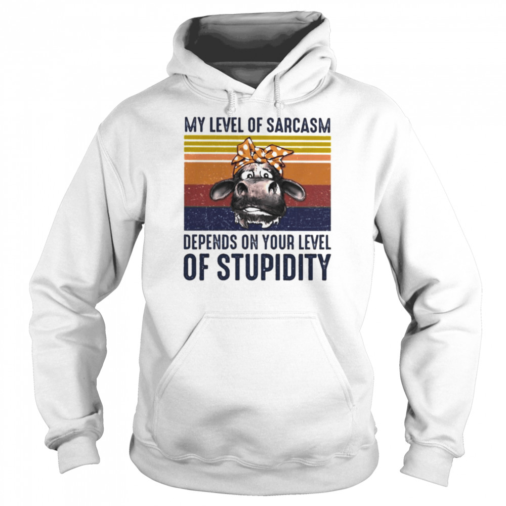 Horse my level of sarcasm depends on your level of stupidity vintage shirt Unisex Hoodie