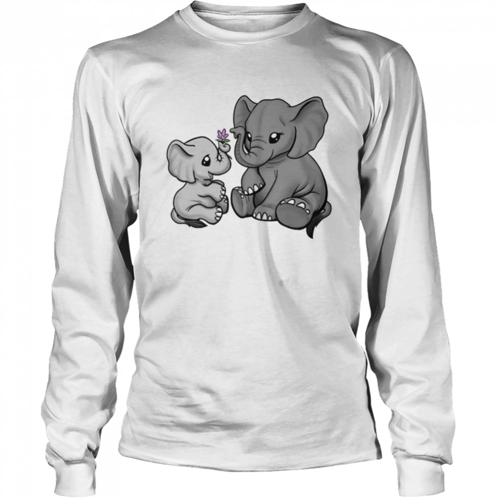 Mama And The Baby Elephant shirt Long Sleeved T-shirt