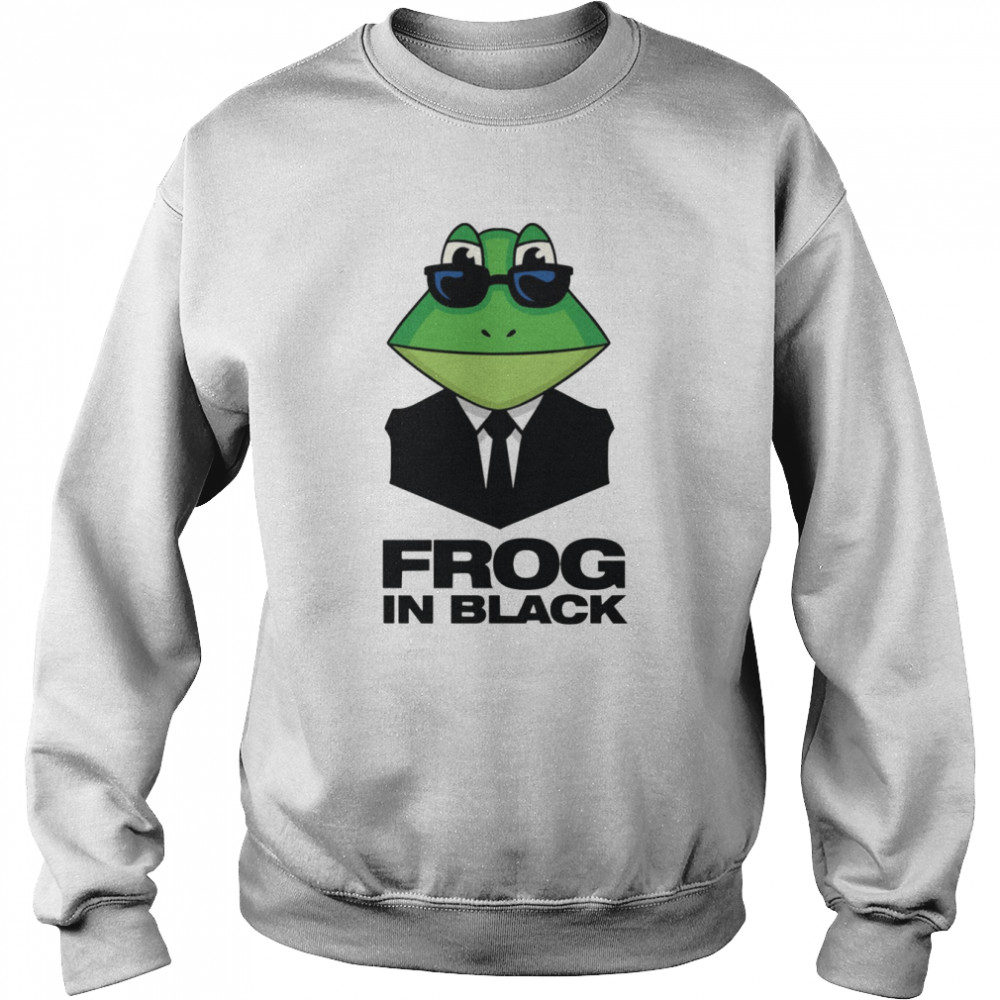 Mr Fritzzz As Frog In Black Tri-Blend Men In Black shirt Unisex Sweatshirt