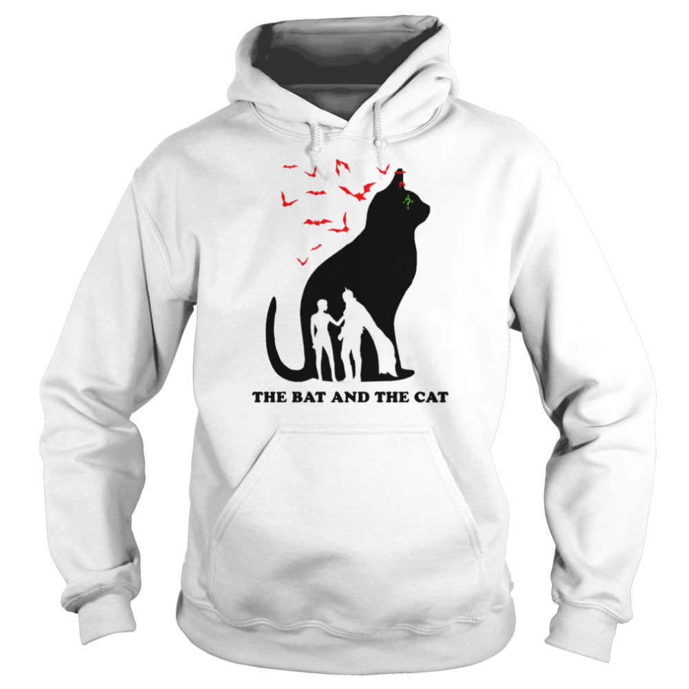 The Bat And The Cat Silhouette Cat-Bat shirt Unisex Hoodie