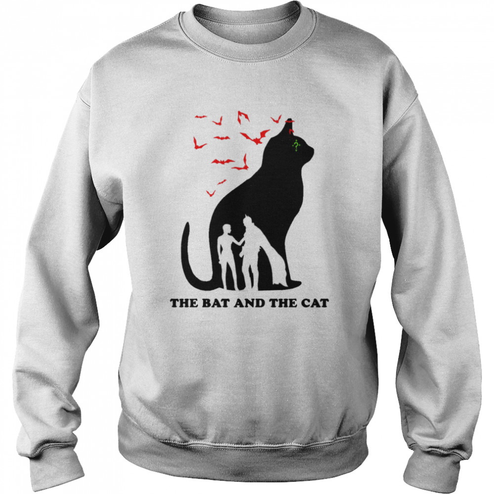 The Bat And The Cat Silhouette Cat-Bat shirt Unisex Sweatshirt