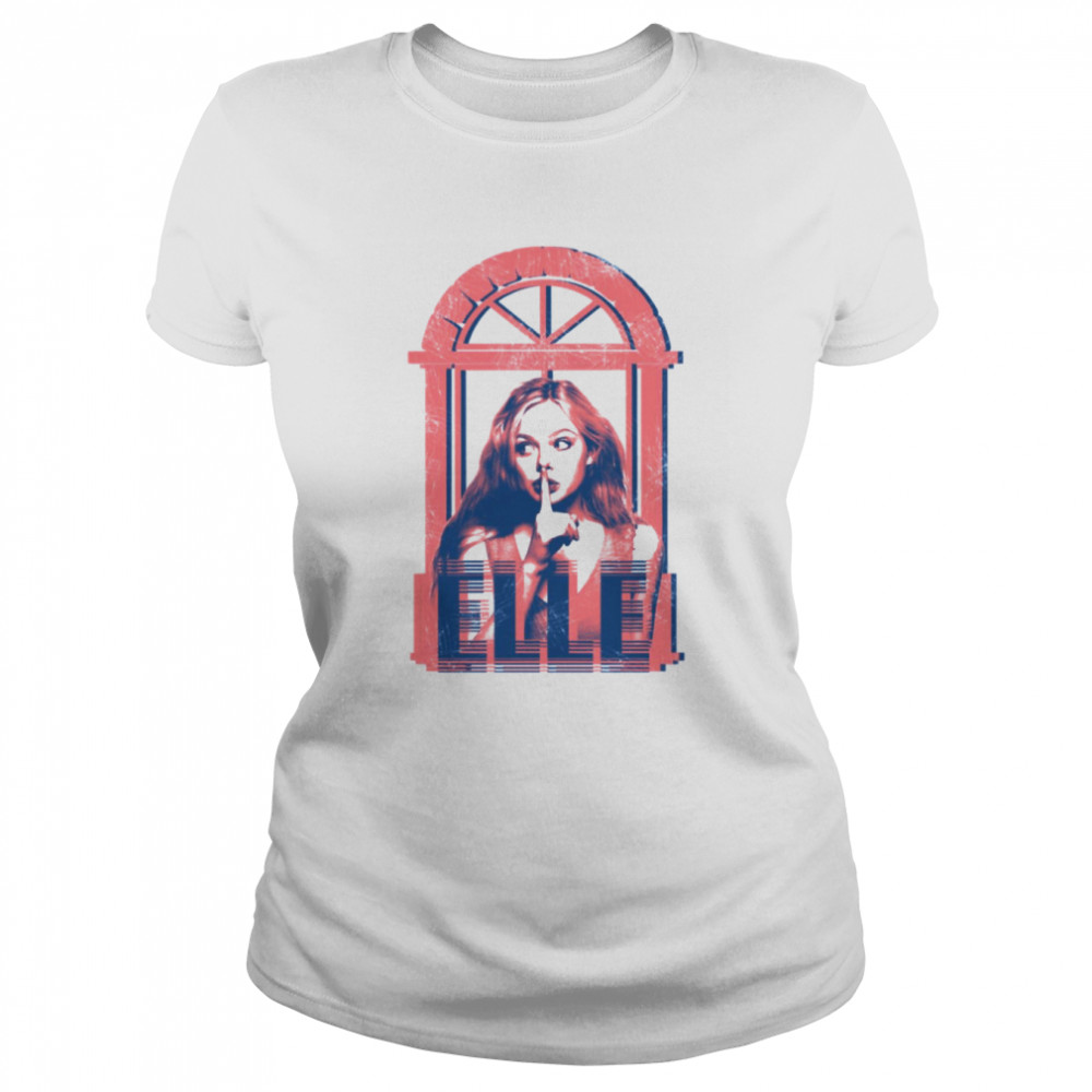 Beautiful Girl Elle Fanning Pink Art shirt Classic Women's T-shirt