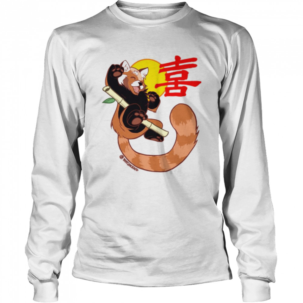 Design Of Joy Red Panda shirt Long Sleeved T-shirt