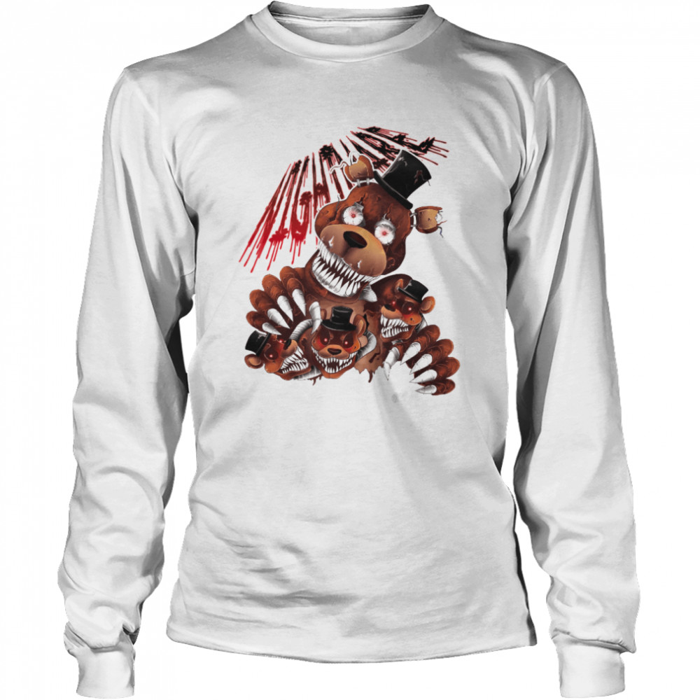 Fnaf Five Nights At Freddy’s Krueger Horror shirt Long Sleeved T-shirt