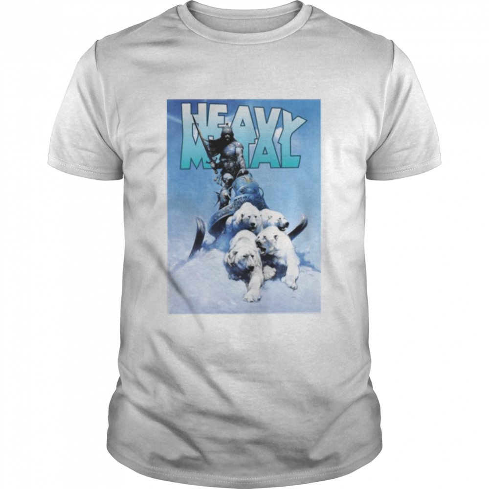 Heavy Metal Snowman Polar Bear shirt Classic Men's T-shirt