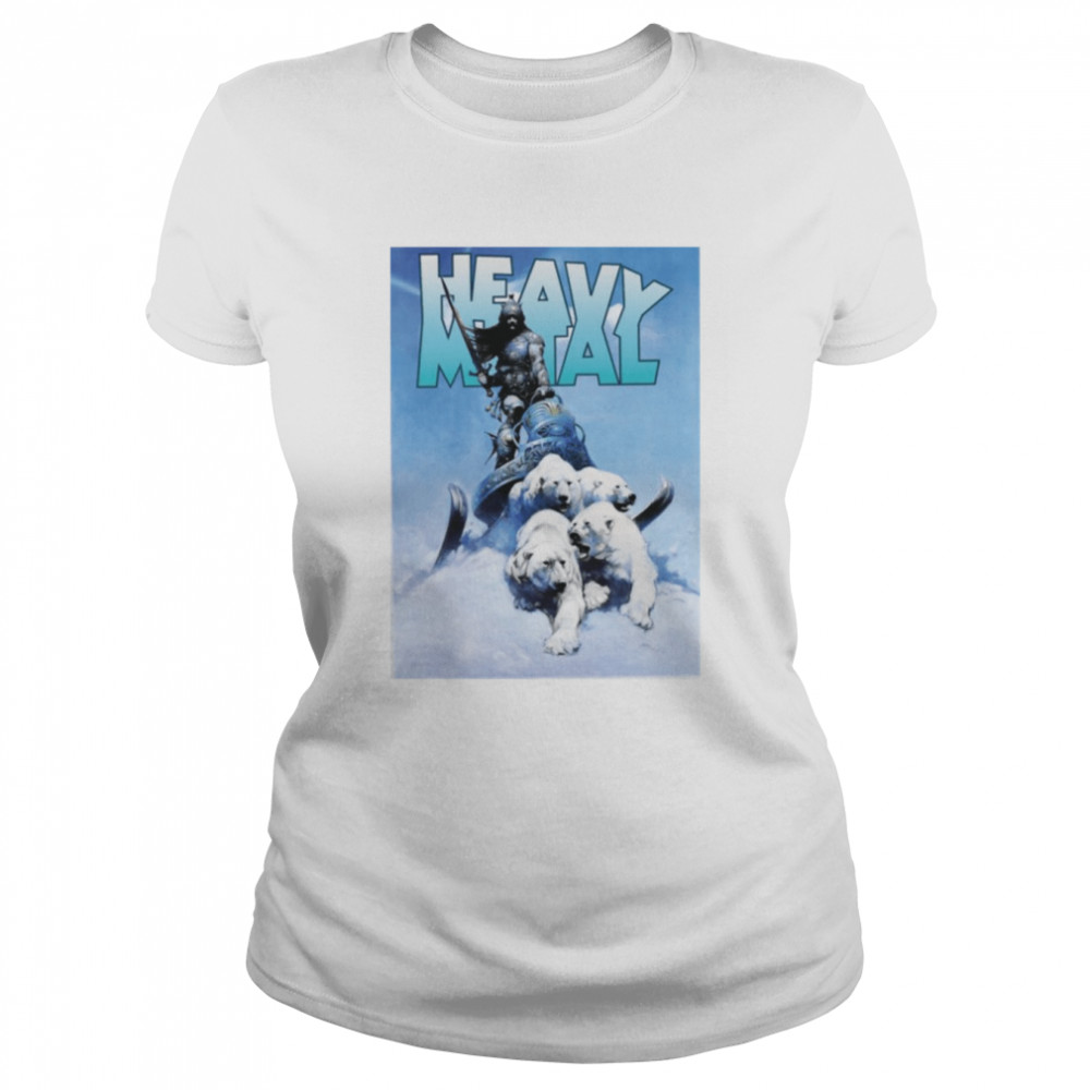 Heavy Metal Snowman Polar Bear shirt Classic Women's T-shirt