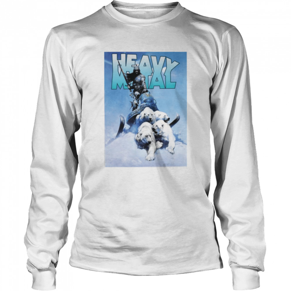 Heavy Metal Snowman Polar Bear shirt Long Sleeved T-shirt