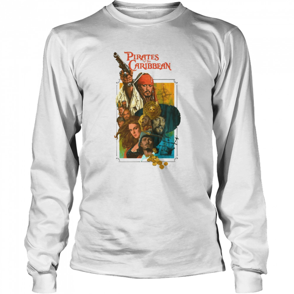 Pirates Of The Caribbean Artwork shirt Long Sleeved T-shirt