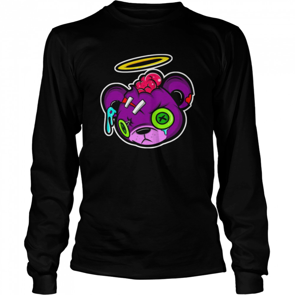 Zombie Creepy Kawaii Teddy Bear shirt Long Sleeved T-shirt