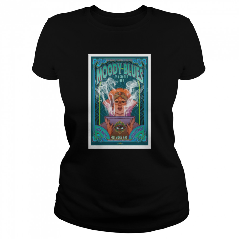 Bill Graham Presents In New York Moody Blues John Mayall Rhinoceros Fillmore East shirt Classic Women's T-shirt