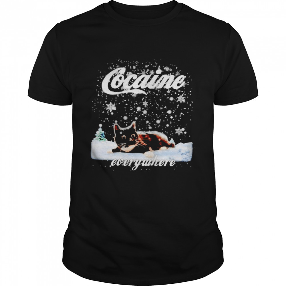 Black cat cocaine everywhere shirt Classic Men's T-shirt