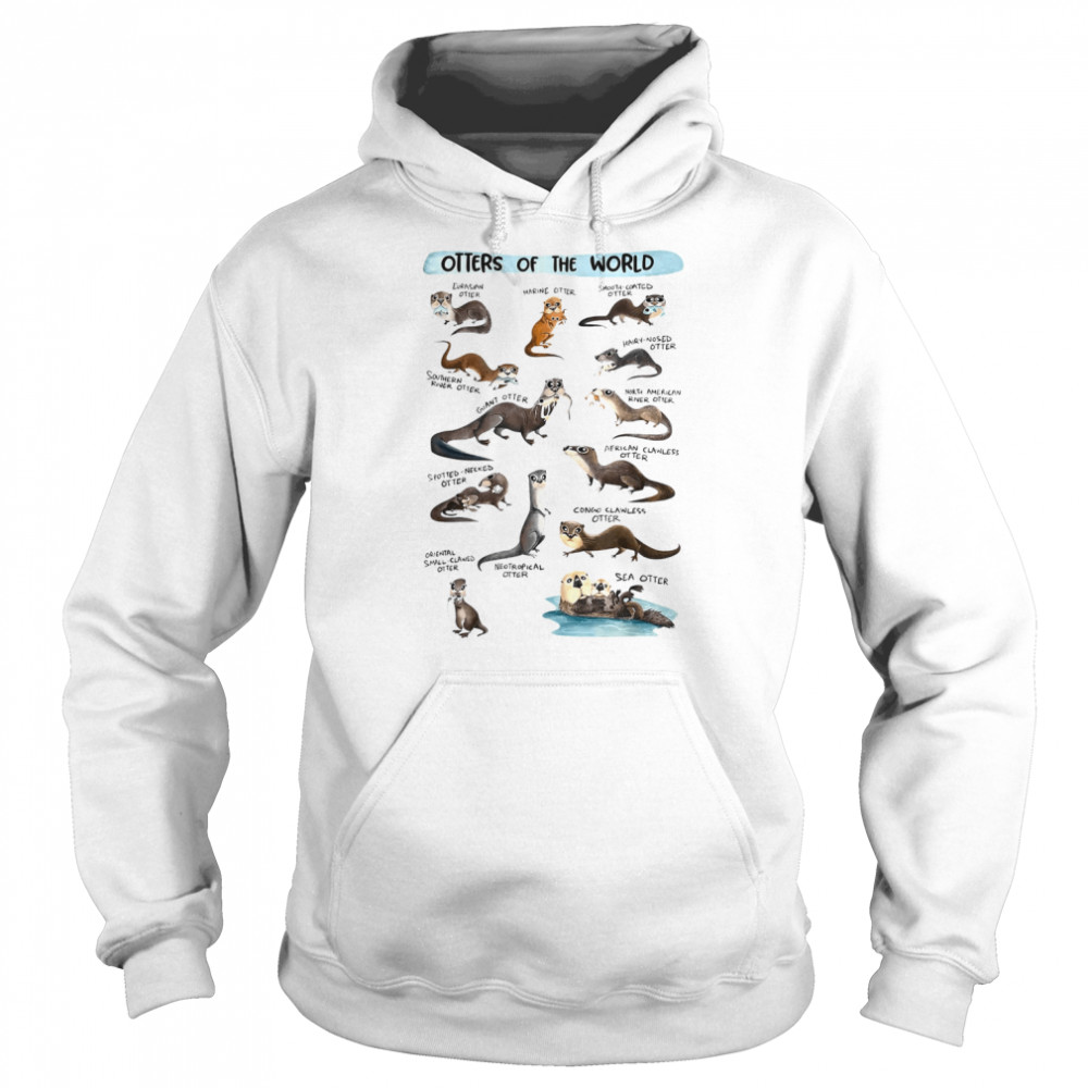 Otters Of The World Sea Otter Giant Otter Lovers Educational Unisex Hoodie