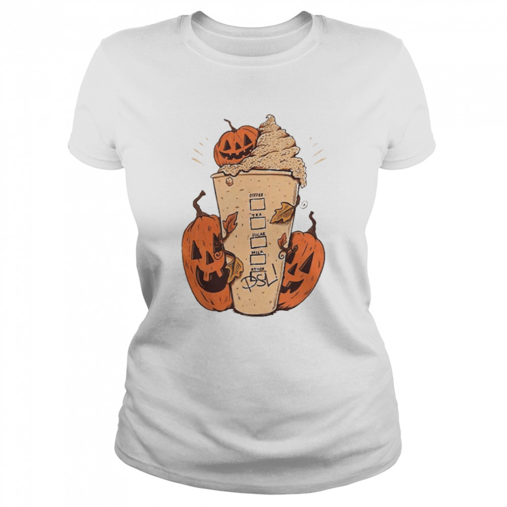 Pumpkin Spice Latte Halloween T- Classic Women's T-shirt