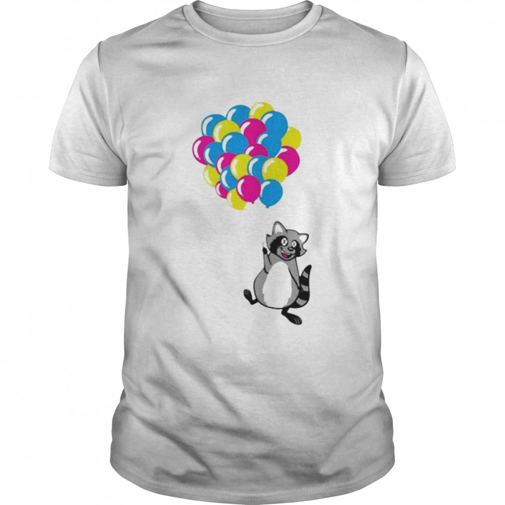Racoon with balloons shirt Classic Men's T-shirt