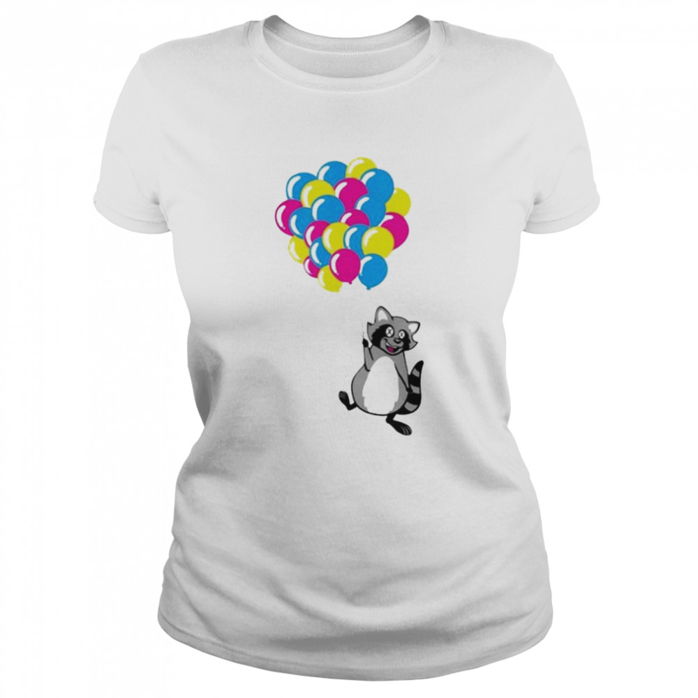 Racoon with balloons shirt Classic Women's T-shirt