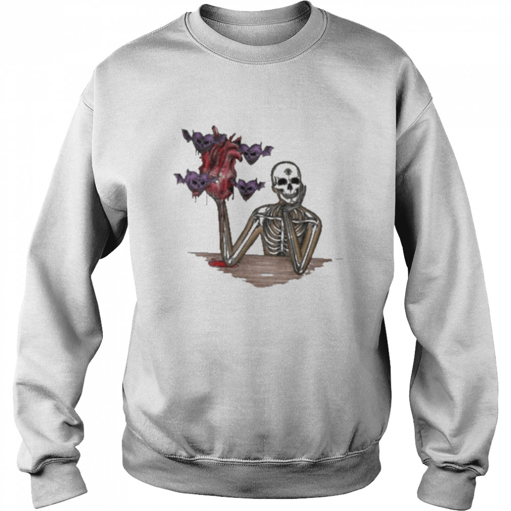 Skeleton And Heart Heart Eaters Unisex Sweatshirt