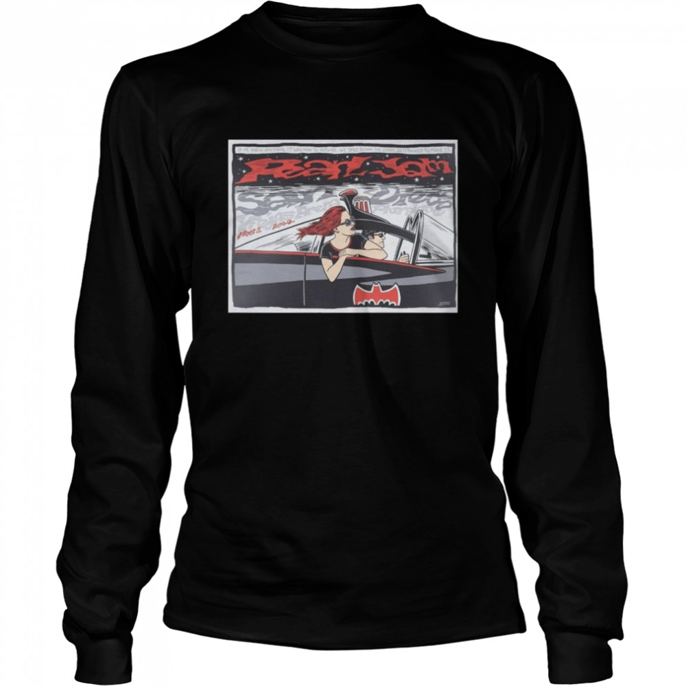 Ward Sutton Pearl Jam San Diego Poster 2022 shirt Long Sleeved T-shirt