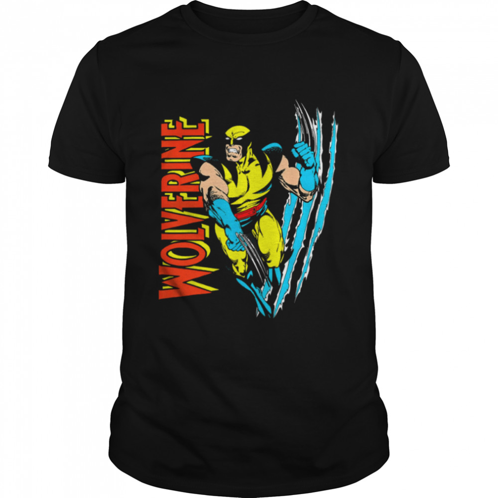 Wolverine Vintage Claw Slice X Men Marvel Comics Holiday shirt Classic Men's T-shirt