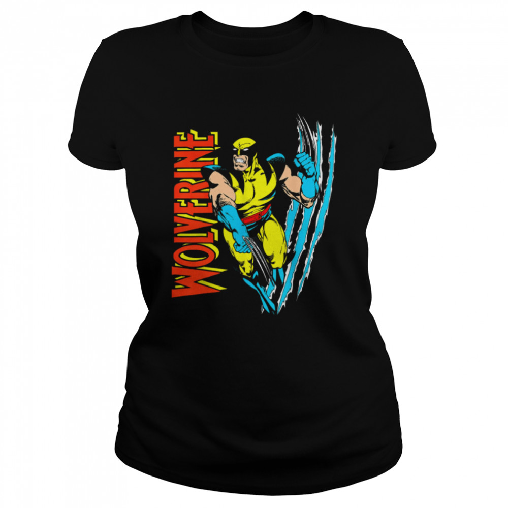 Wolverine Vintage Claw Slice X Men Marvel Comics Holiday shirt Classic Women's T-shirt