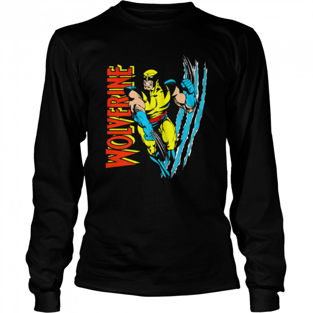 Wolverine Vintage Claw Slice X Men Marvel Comics Holiday shirt Long Sleeved T-shirt