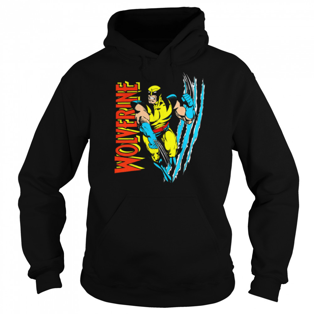 Wolverine Vintage Claw Slice X Men Marvel Comics Holiday shirt Unisex Hoodie