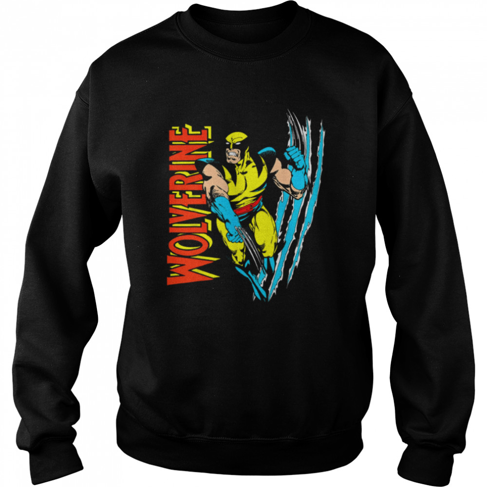 Wolverine Vintage Claw Slice X Men Marvel Comics Holiday shirt Unisex Sweatshirt