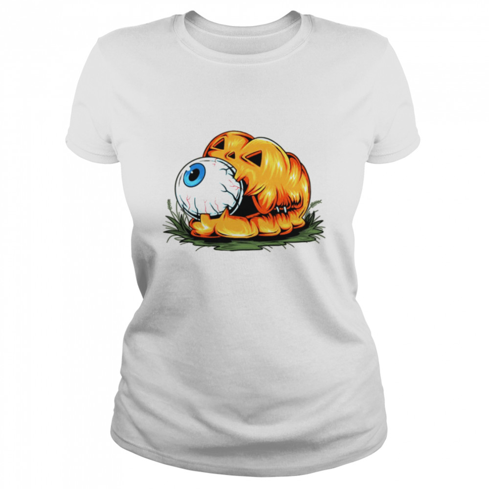 Horror Art Of Pumpkin Eye Halloween shirt Classic Women's T-shirt