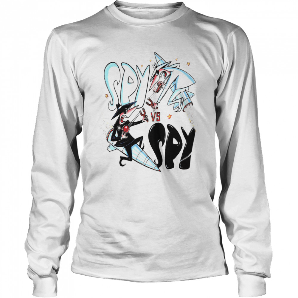 SPY vs SPY Megazine Cartoon Logo shirt Long Sleeved T-shirt