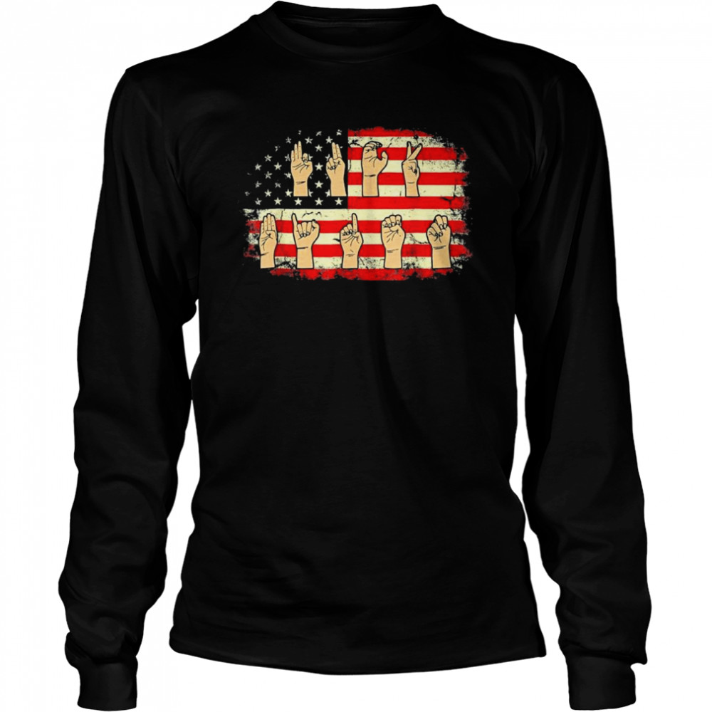 Anti Joe Biden American Patriot Flag USA Trump T- Long Sleeved T-shirt