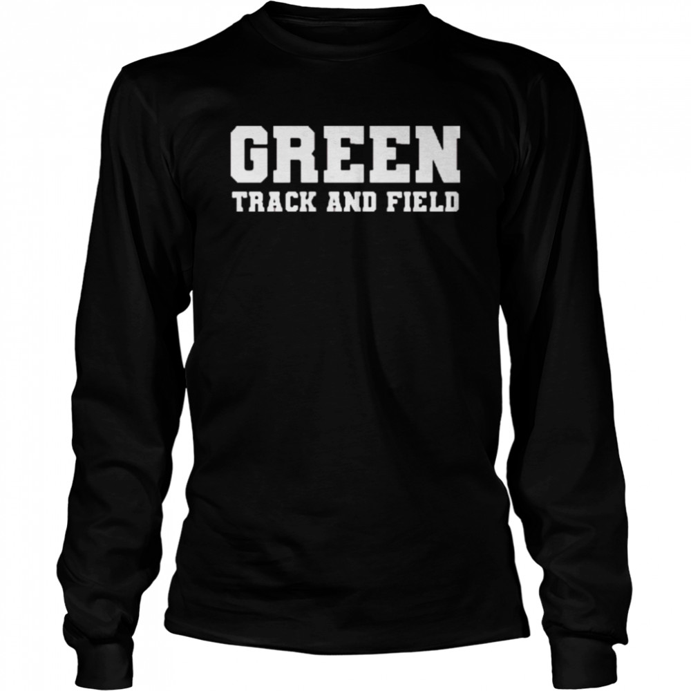 Green Track and Field shirt Long Sleeved T-shirt