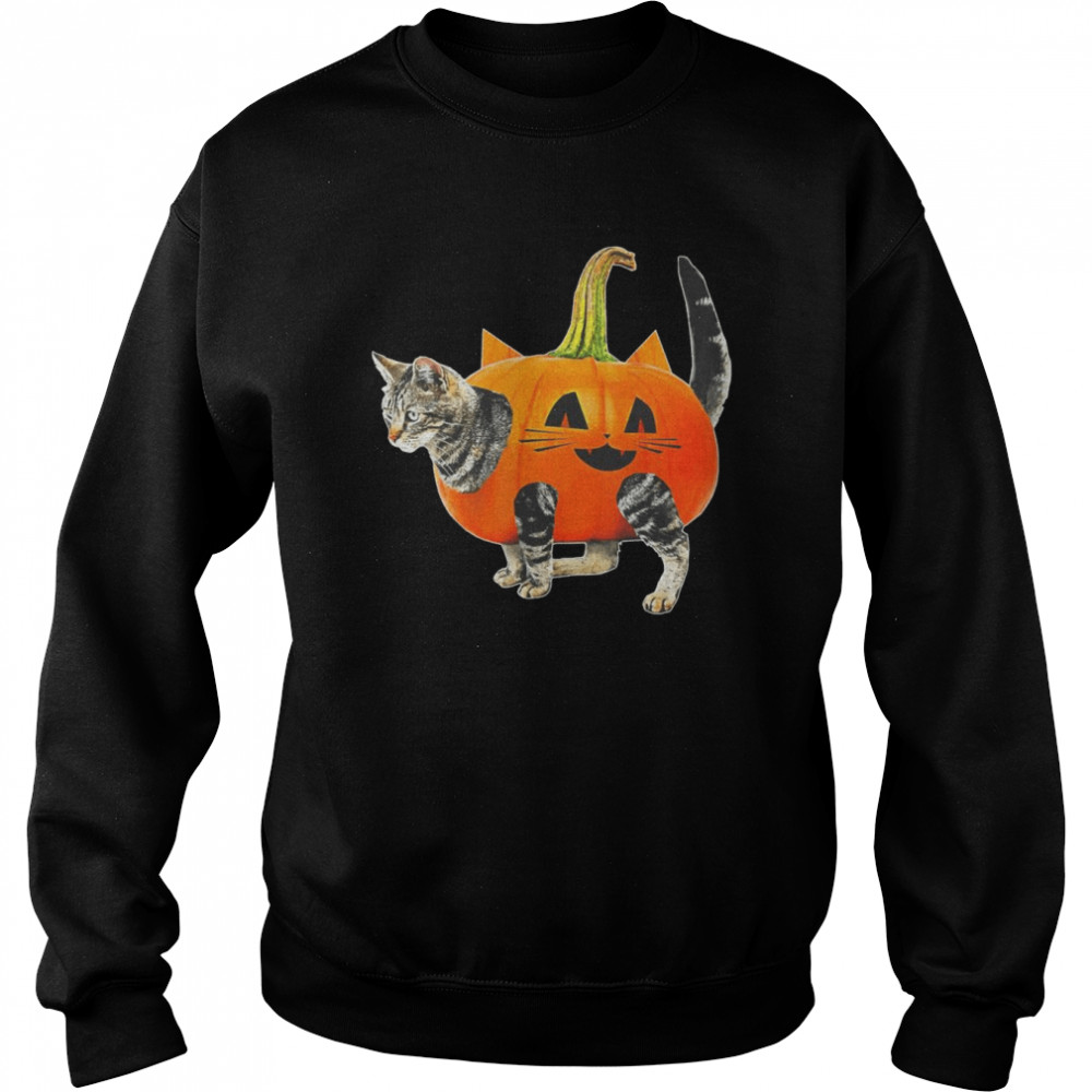 Halloween Jack-O-Lantern Pumpkin Cat Unisex Sweatshirt