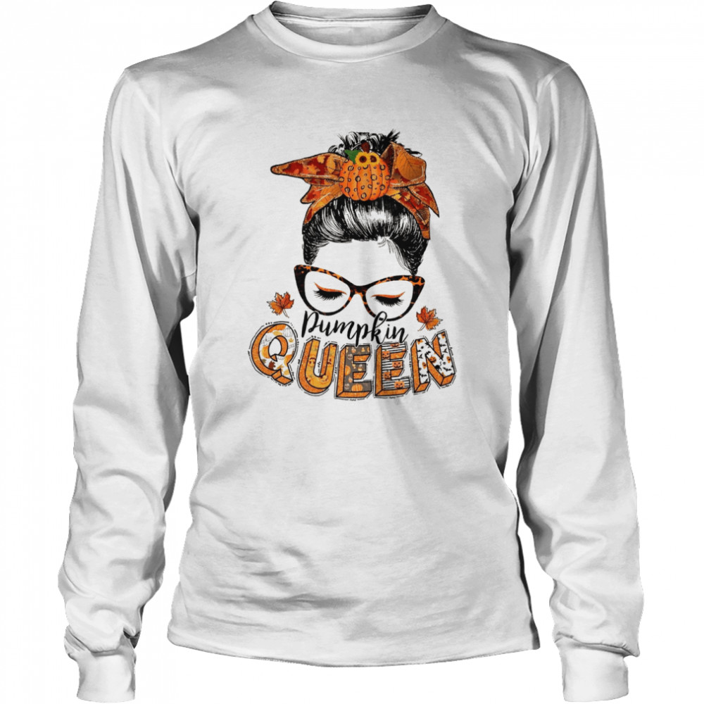 Pumpkin Queen Hallothankmas shirt Long Sleeved T-shirt