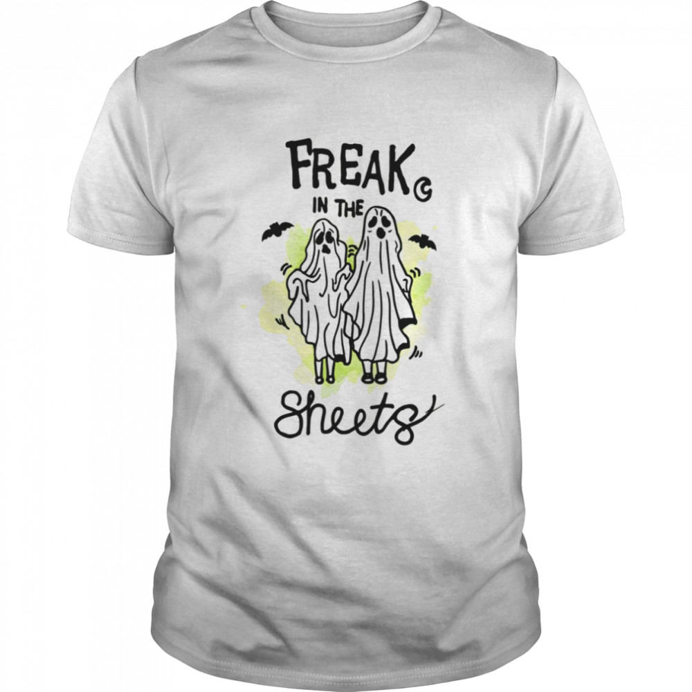 Freak In The Sheets Ghost Neon Green Halloween shirt Classic Men's T-shirt