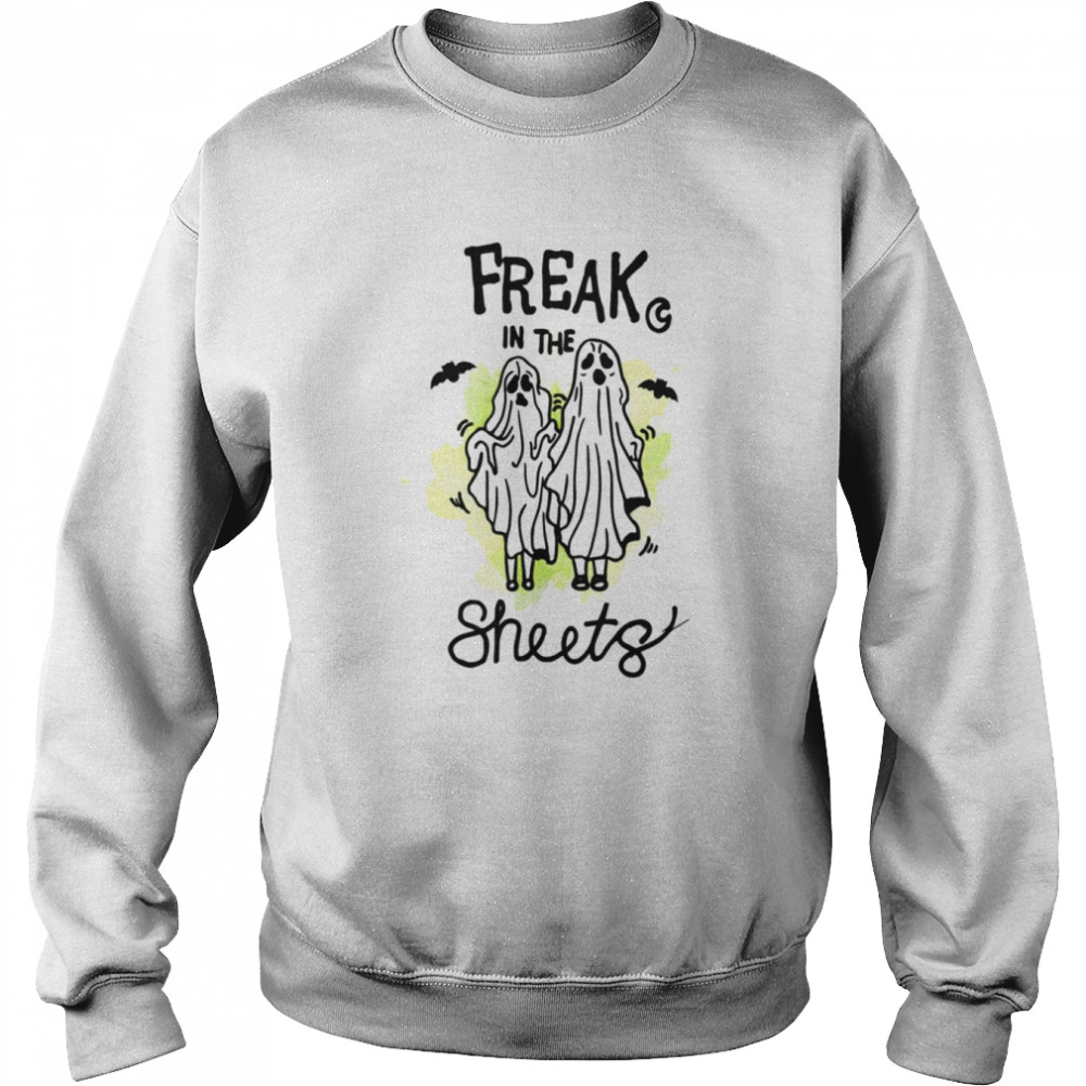 Freak In The Sheets Ghost Neon Green Halloween shirt Unisex Sweatshirt