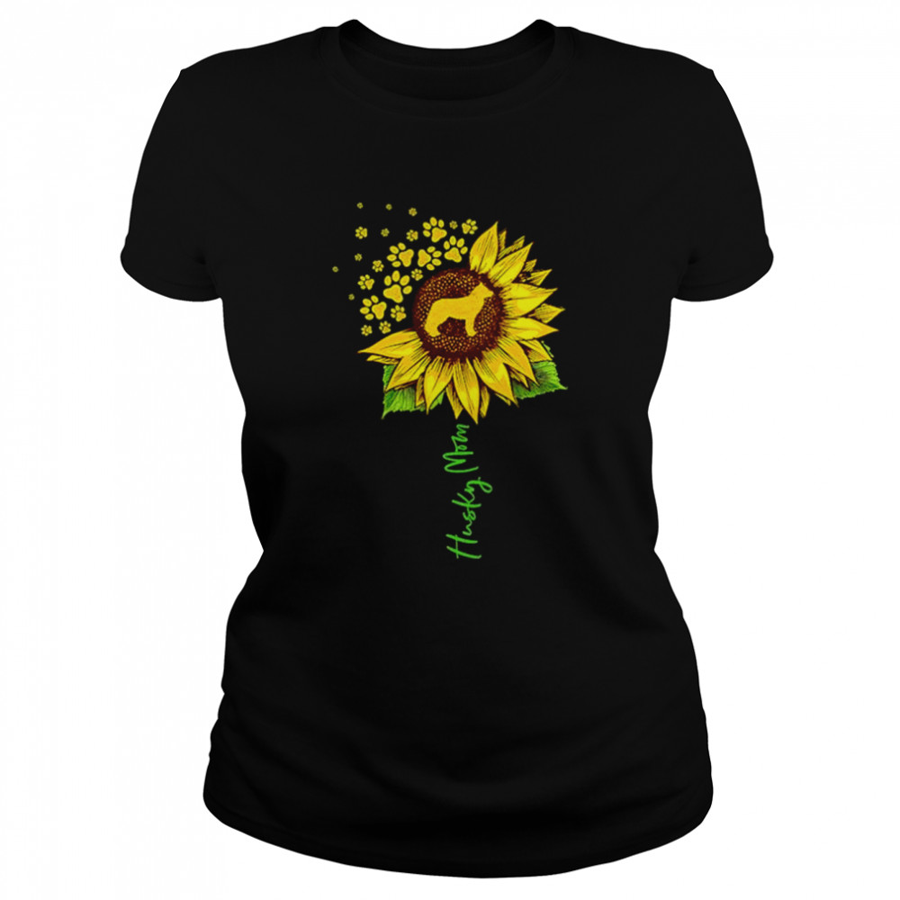 Husky mom Sunflower shirt Classic Women's T-shirt