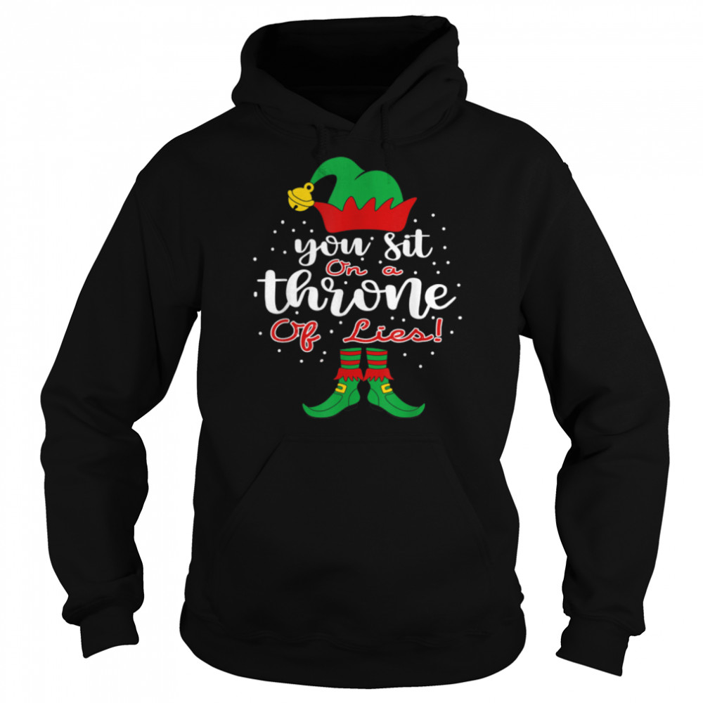 Elf Quotes You Sit On A Throne Of Lies ! Christmas Funny T-Shirt B09NT5MSYF  - T Shirt Classic