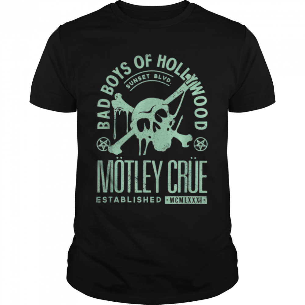 Mötley Crüe – Sunset Blvd Skull T- B09MVCYMM2 Classic Men's T-shirt