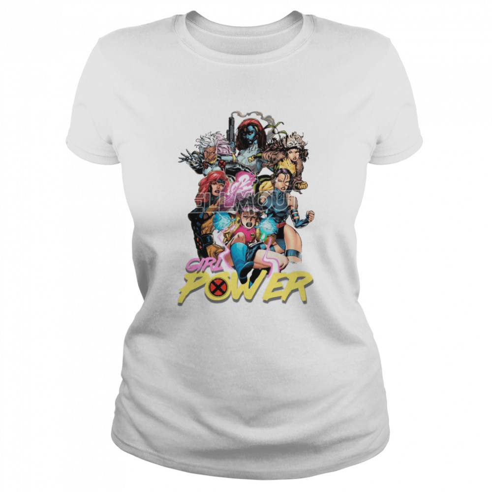 Girl Power Animated Storm Rogue Jubilee Mystique Jean Halloween shirt Classic Women's T-shirt