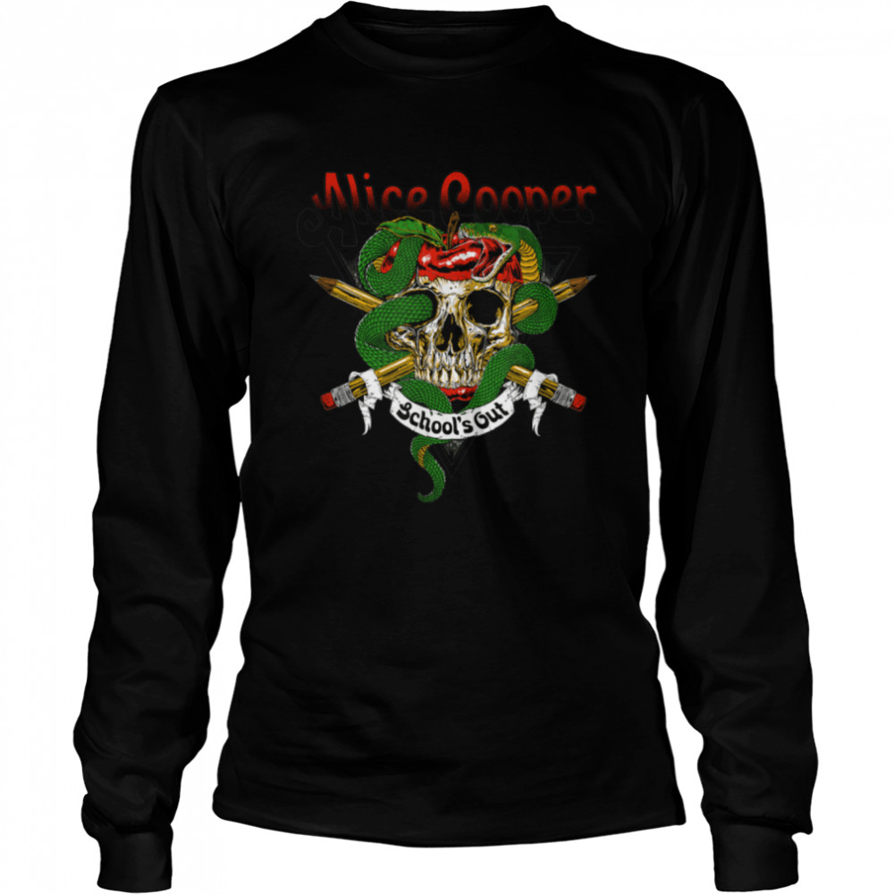 Alice Cooper - Snake Skull School's Out T- B09YBGHW4R Long Sleeved T-shirt