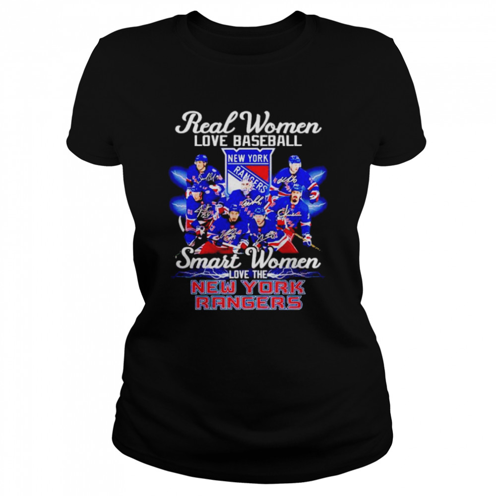 Real Women Love Baseball Smart Women Love The Rangers Tee Shirt - Nvamerch