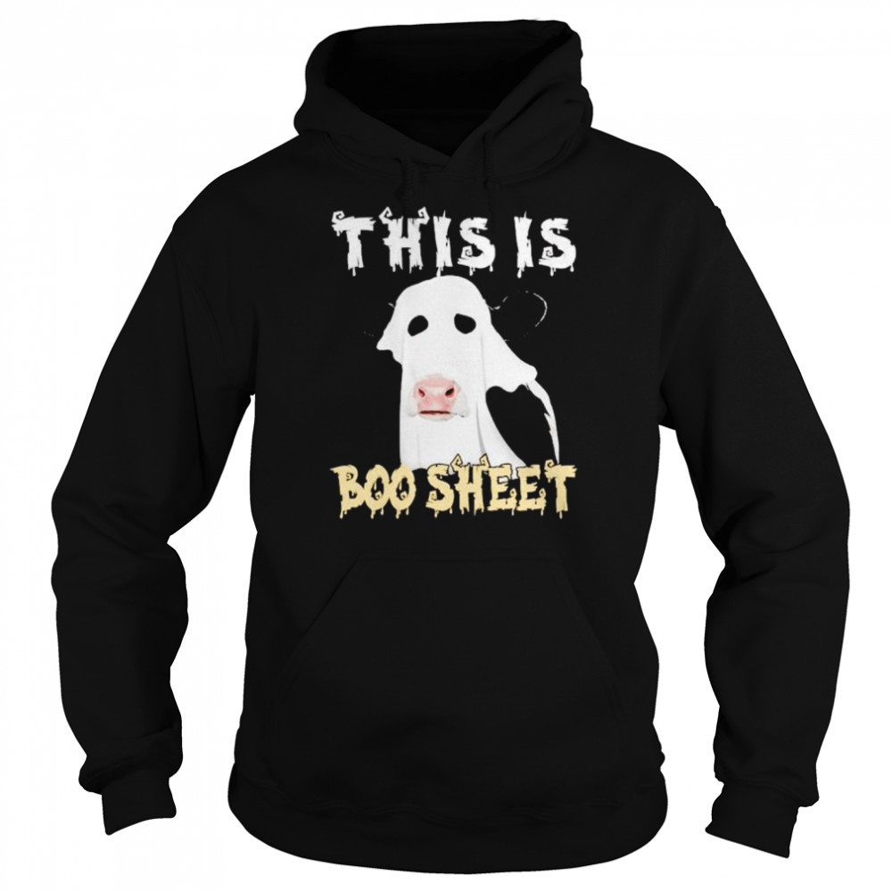 cow Halloween this is boo sheet shirt Unisex Hoodie