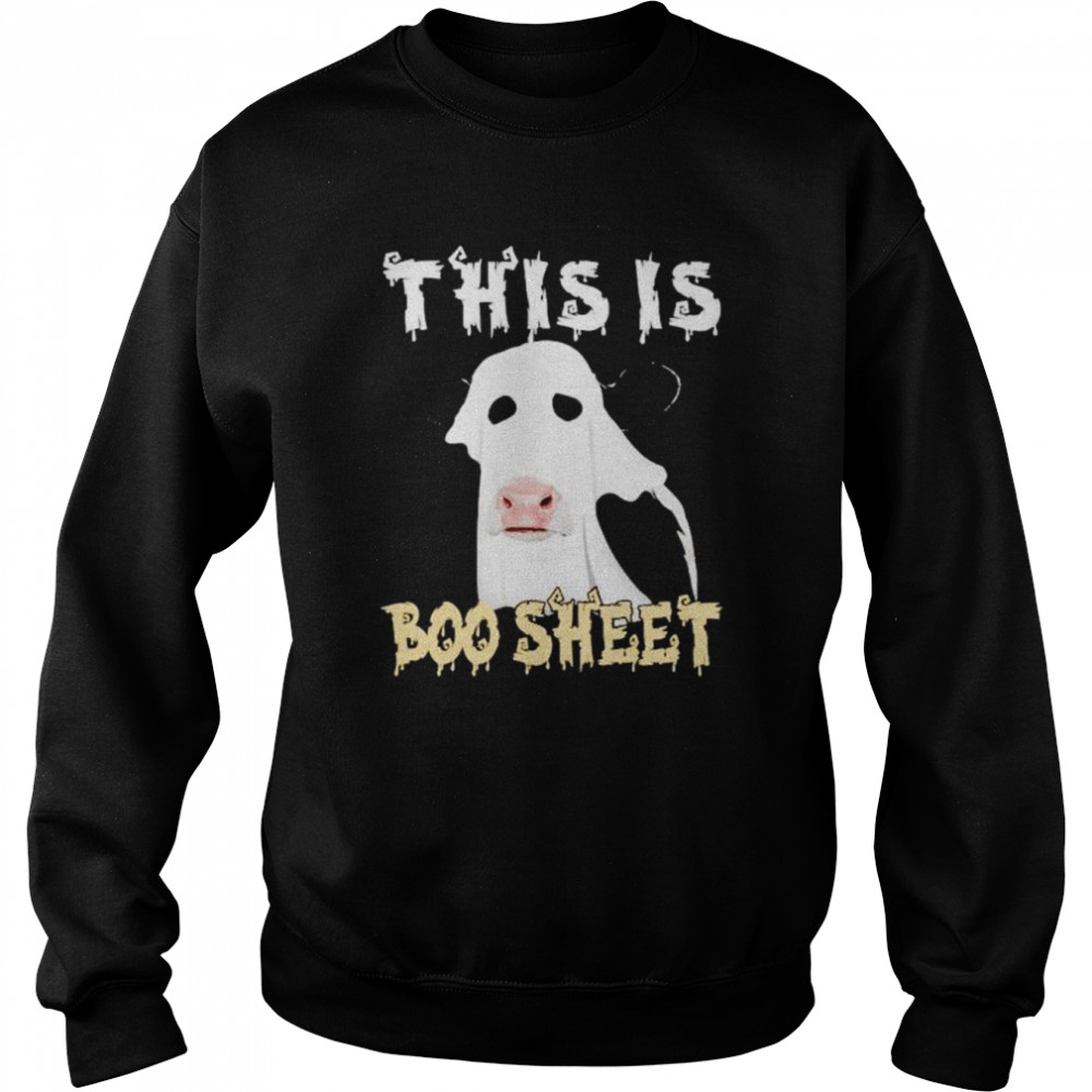 cow Halloween this is boo sheet shirt Unisex Sweatshirt